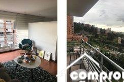Apartaestudio en venta Chapinero Alto -Sala y balcón
