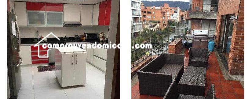 Apartamento en venta Santa Paula Penth house -cocina y terraza