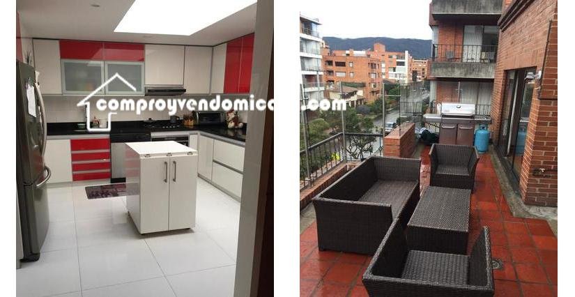 Apartamento en venta Santa Paula Penth house -cocina y terraza13